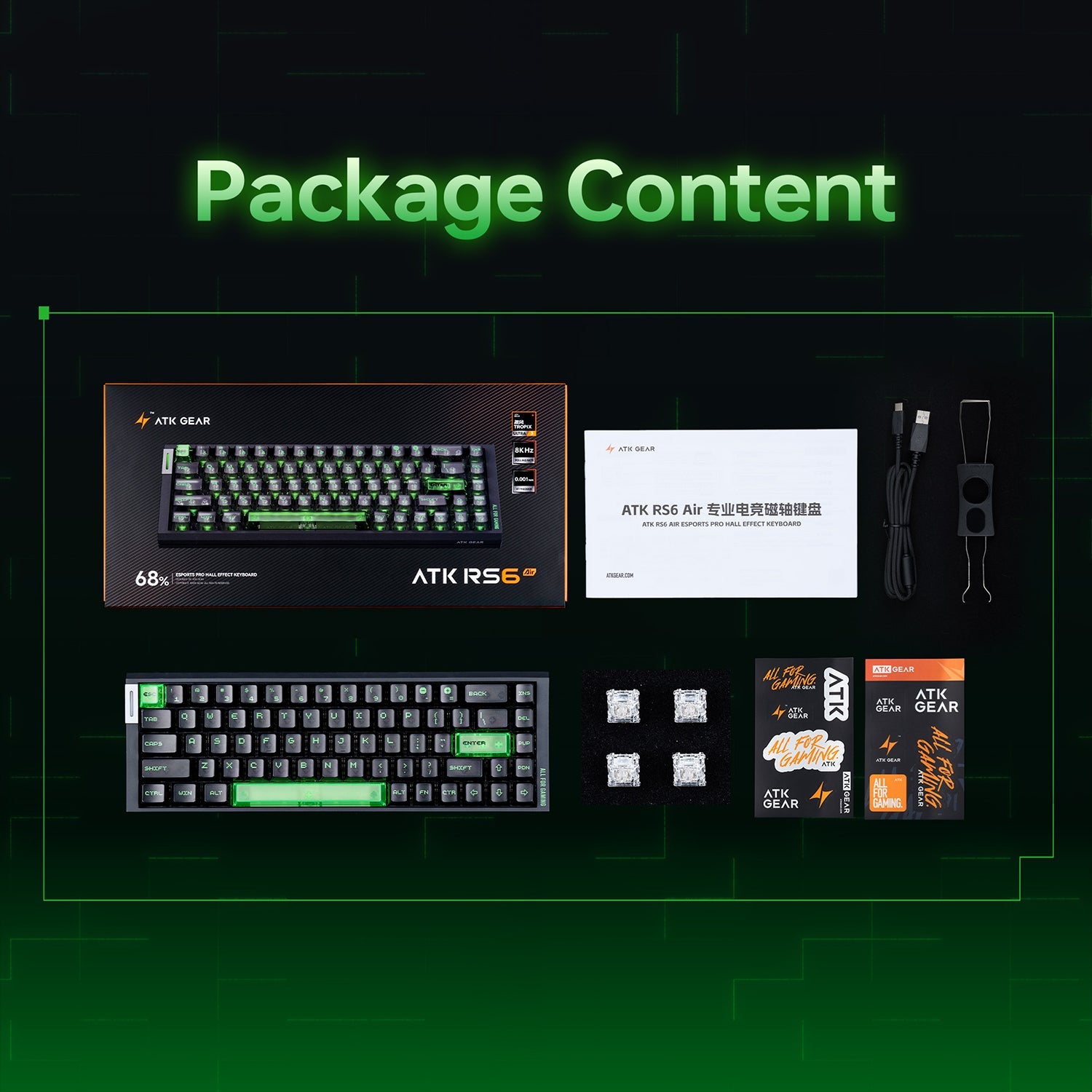 ATK RS6 Air Esports Hall Effect Keyboard